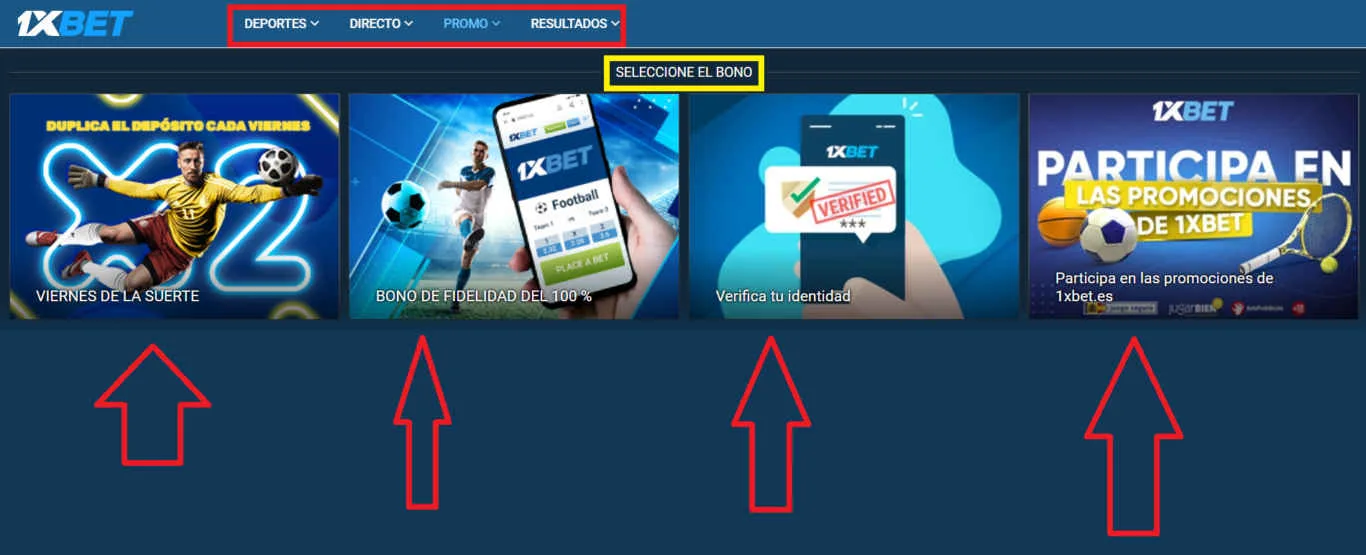Bonos bienvenida 1xBet