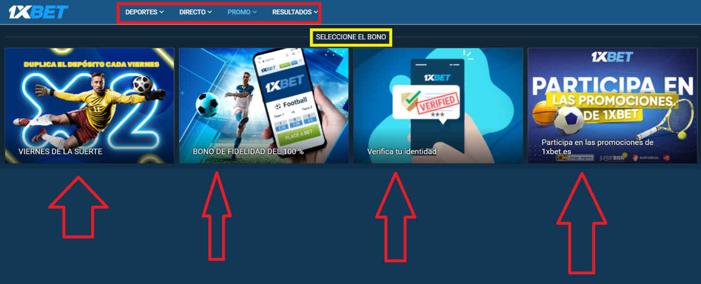 Bonos bienvenida 1xBet